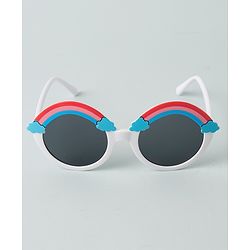 Babyhug Round Sunglasses Rainbow Design - White