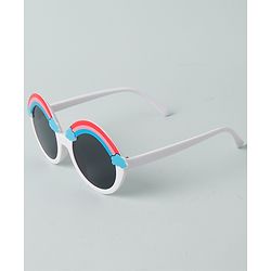 Babyhug Round Sunglasses Rainbow Design - White