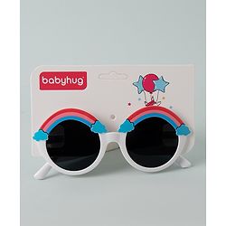 Babyhug Round Sunglasses Rainbow Design - White
