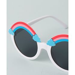 Babyhug Round Sunglasses Rainbow Design - White
