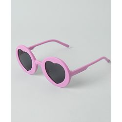 Babyhug Round Shaped With Heart Sunglasses - Purple