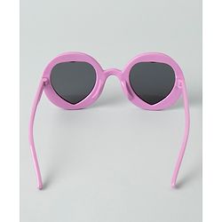 Babyhug Round Shaped With Heart Sunglasses - Purple