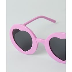 Babyhug Round Shaped With Heart Sunglasses - Purple