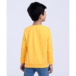 Babyhug Full Sleeves Sweatshirt Mickey Graphics - Yellow
