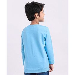 Babyhug Full Sleeve Sweatshirt Mickey & Friends Print - Blue