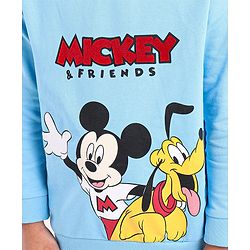 Babyhug Full Sleeve Sweatshirt Mickey & Friends Print - Blue