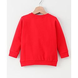 Babyhug Full Sleeves Sweatshirt Mickey Mouse & Friends Print - Red