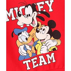Babyhug Full Sleeves Sweatshirt Mickey Mouse & Friends Print - Red