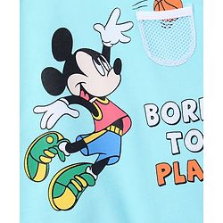 Babyhug Full Sleeves Sweatshirt Mickey Mouse Print - Blue