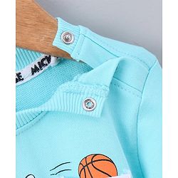 Babyhug Full Sleeves Sweatshirt Mickey Mouse Print - Blue