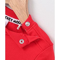 Babyhug Full Sleeve Sweatshirt Mickey & Friends Print - Red