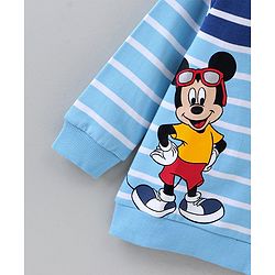 Babyhug Full Sleeve Disney Sweatshirt Mickey Mouse Print - Blue