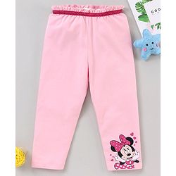 Babyhug Full Length Leggings Minnie Mouse Print - Pink