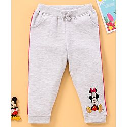 Babyhug Full Length Lounge Pant Mickey & Minnie Mouse Print - Grey