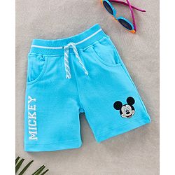 Babyhug Shorts Mickey Mouse Print - Blue