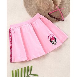 Babyhug Mid Thigh Skirt Minnie Mouse Print - Pink