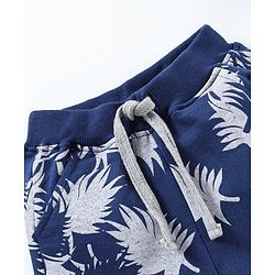 Babyhug Shorts Leaf Print - Blue