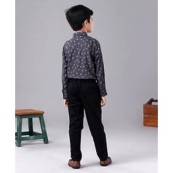 Babyhug Full Sleeves Shirts & Trouser - Grey