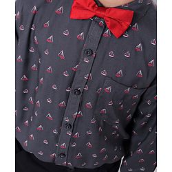 Babyhug Full Sleeves Shirts & Trouser - Grey