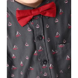 Babyhug Full Sleeves Shirts & Trouser - Grey