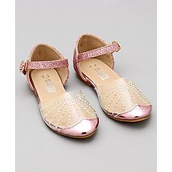 Cute Walk by Babyhug Party Wear Ballerina Studded Detailing  - Pink