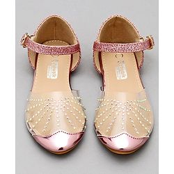 Cute Walk by Babyhug Party Wear Ballerina Studded Detailing  - Pink