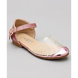 Cute Walk by Babyhug Party Wear Ballerina Studded Detailing  - Pink
