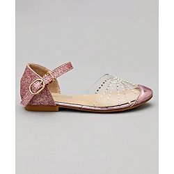 Cute Walk by Babyhug Party Wear Ballerina Studded Detailing  - Pink