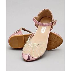 Cute Walk by Babyhug Party Wear Ballerina Studded Detailing  - Pink