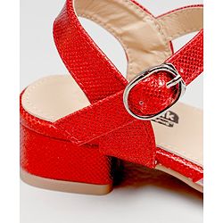 Cute Walk by Babyhug Shimmer Sandals - Dark Red - EU 26 Red