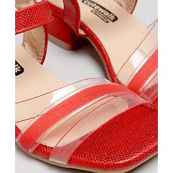 Cute Walk by Babyhug Shimmer Sandals - Dark Red - EU 27 Red