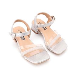 Cute Walk by Babyhug Shimmer Sandals - Silver