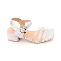 Cute Walk by Babyhug Shimmer Sandals - Silver