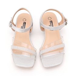 Cute Walk by Babyhug Shimmer Sandals - Silver