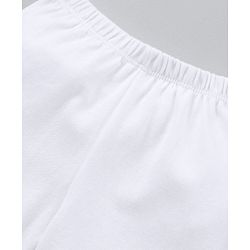 Babyhug Full Length Solid Pajamas - White