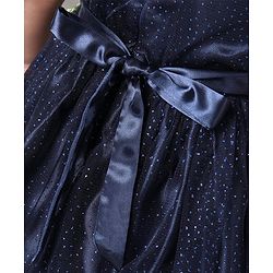 Babyhug Sleeveless Frock With Corsage - Blue