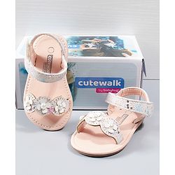 Cute Walk by Babyhug Sandals - Peach