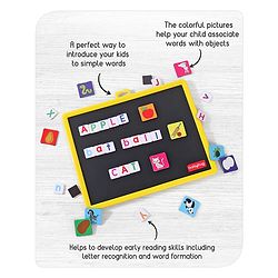 Babyhug Spell World Magnetic Learning Set - 96 Picture & 144 Alphabet Magnets