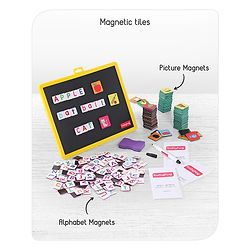 Babyhug Spell World Magnetic Learning Set - 96 Picture & 144 Alphabet Magnets