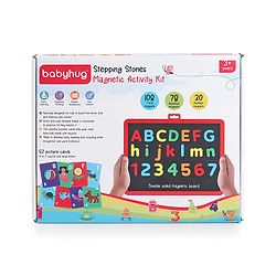 Babyhug Stepping Stones Magnetic Writing Activity Kit - 52 Picture & 108 Total Magnets