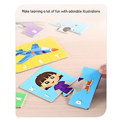 Babyhug Premium Kids Spell and Learn 150 Pieces Puzzle| 50 Three Letter Words - Beautiful Colorful Pictures| Educational and Learning Jigsaw| BIS Certified| 3 Years+
