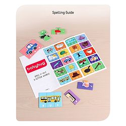 Babyhug Premium Kids Spell and Learn 150 Pieces Puzzle| 50 Three Letter Words - Beautiful Colorful Pictures| Educational and Learning Jigsaw| BIS Certified| 3 Years+