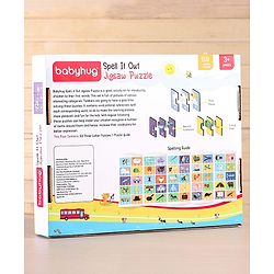 Babyhug Premium Kids Spell and Learn 150 Pieces Puzzle| 50 Three Letter Words - Beautiful Colorful Pictures| Educational and Learning Jigsaw| BIS Certified| 3 Years+