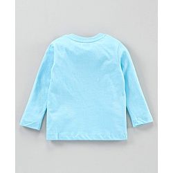 Babyhug Full Sleeves Tees Text Print Pack of 3 - Blue Orange