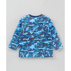 Babyhug Full Sleeves Tees Text Print Pack of 3 - Blue Orange