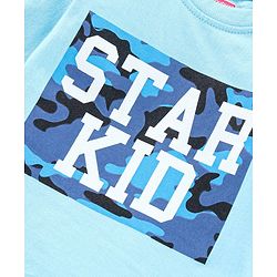 Babyhug Full Sleeves Tees Text Print Pack of 3 - Blue Orange