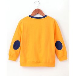Babyhug Full Sleeves Pull Over Sweatshirt Animal Graphics - Mustard