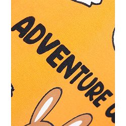 Babyhug Full Sleeves Pull Over Sweatshirt Animal Graphics - Mustard