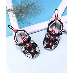 Cute Walk by Babyhug Sandals - Black Red