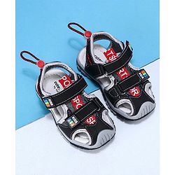 Cute Walk by Babyhug Sandals - Black Red